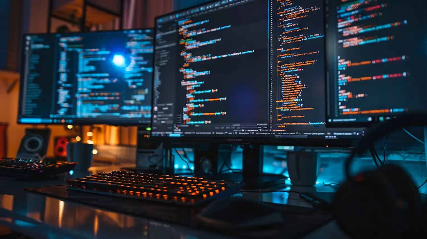 Nahaufnahme eines Programmiercodes auf einem Computermonitor, der die Konzepte der Softwareentwicklung und -kodierung verdeutlicht